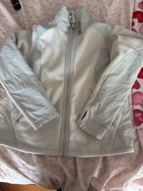 Lululemon Light Gray Full-Zip Fleece Jacket